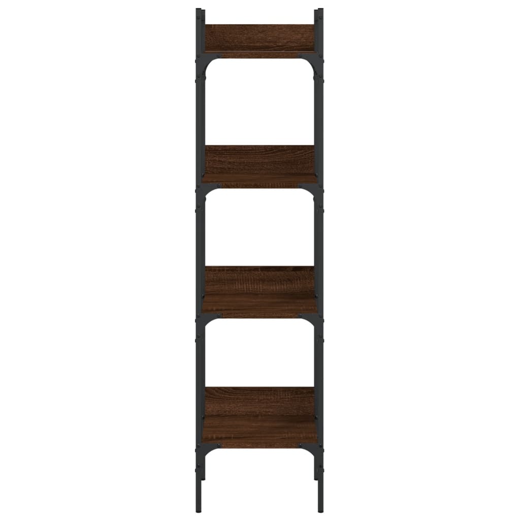 vidaXL Bibliotecă 4 niveluri stejar maro 35x30x138,5 cm lemn prelucrat vidaXL Bibliotecă 4 niveluri stejar maro 35x30x138,5 cm lemn prelucrat