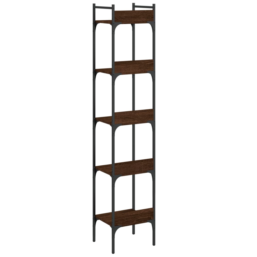 vidaXL Bibliotecă 5 niveluri, stejar maro 35x30x174 cm, lemn prelucrat vidaXL Bibliotecă 5 niveluri, stejar maro 35x30x174 cm, lemn prelucrat