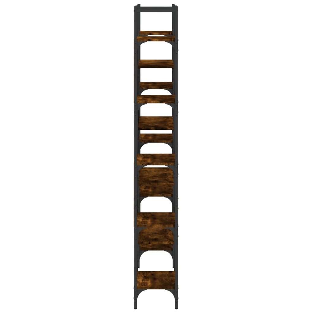 vidaXL Bibliotecă, stejar fumuriu, 155,5x24x166,5 cm, lemn prelucrat vidaXL Bibliotecă, stejar fumuriu, 155,5x24x166,5 cm, lemn prelucrat