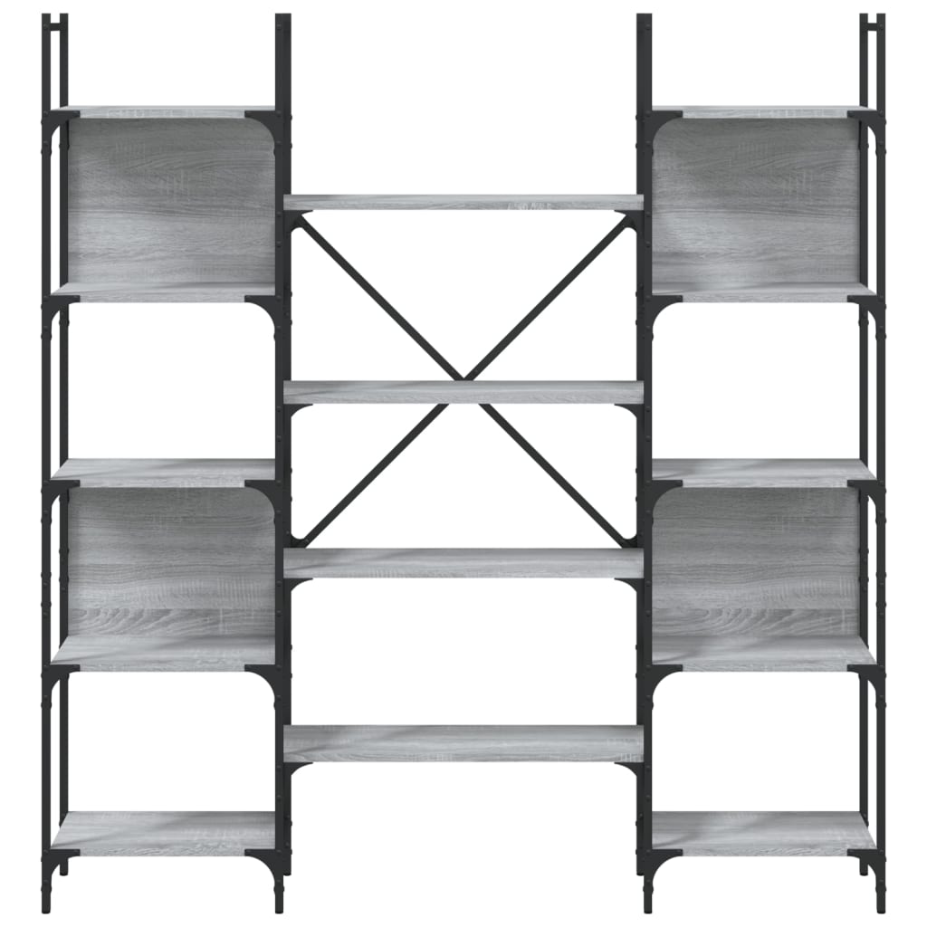 vidaXL Bibliotecă, gri sonoma, 155,5x24x166,5 cm, lemn prelucrat vidaXL Bibliotecă, gri sonoma, 155,5x24x166,5 cm, lemn prelucrat