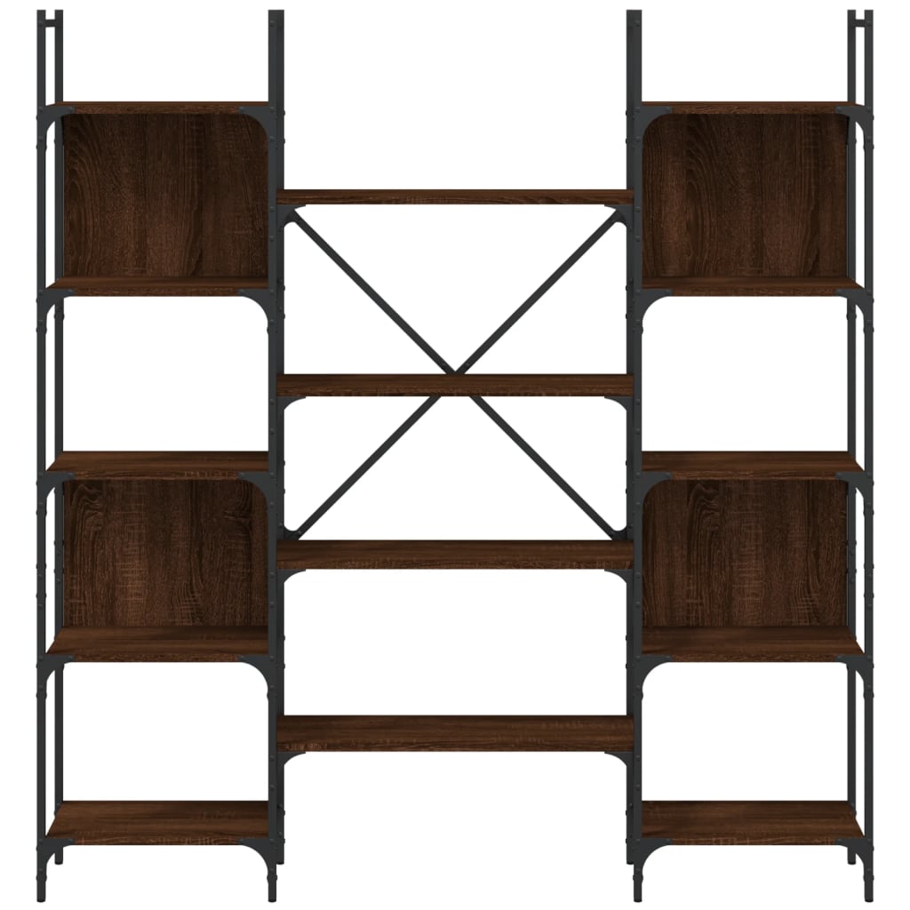 vidaXL Bibliotecă, stejar maro, 155,5x24x166,5 cm, lemn prelucrat