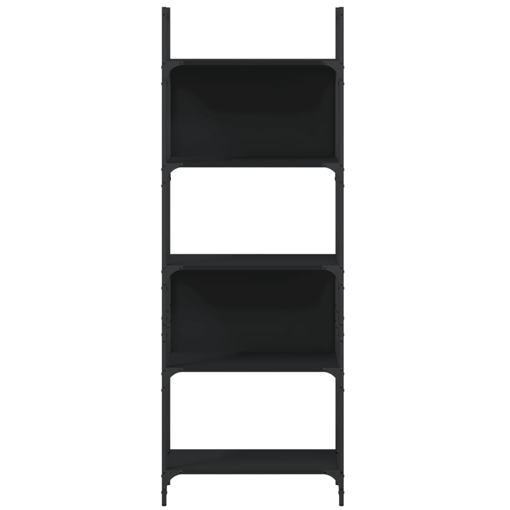 vidaXL Bibliotecă 5 niveluri, negru, 60,5x24x166,5 cm, lemn prelucrat vidaXL Bibliotecă 5 niveluri, negru, 60,5x24x166,5 cm, lemn prelucrat