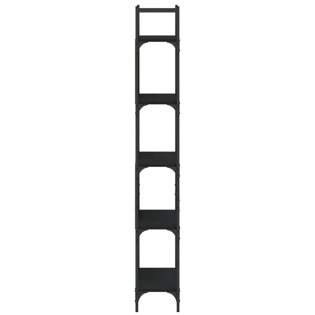 vidaXL Bibliotecă 5 niveluri, negru, 60,5x24x166,5 cm, lemn prelucrat vidaXL Bibliotecă 5 niveluri, negru, 60,5x24x166,5 cm, lemn prelucrat