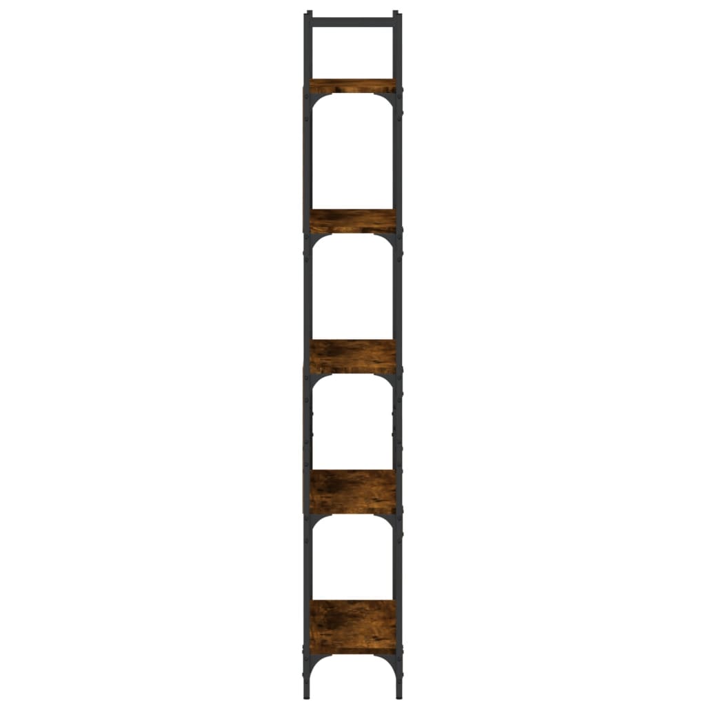 vidaXL Bibliotecă 5 niveluri, stejar fumuriu, 60,5x24x166,5 cm vidaXL Bibliotecă 5 niveluri, stejar fumuriu, 60,5x24x166,5 cm