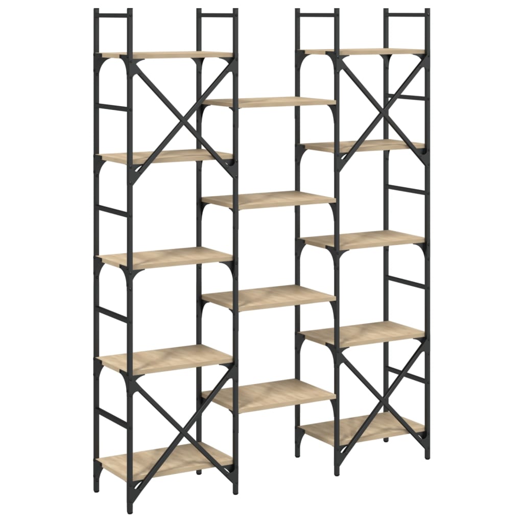 vidaXL Bibliotecă, stejar sonoma, 127,5x28,5x172,5 cm, lemn prelucrat vidaXL Bibliotecă, stejar sonoma, 127,5x28,5x172,5 cm, lemn prelucrat