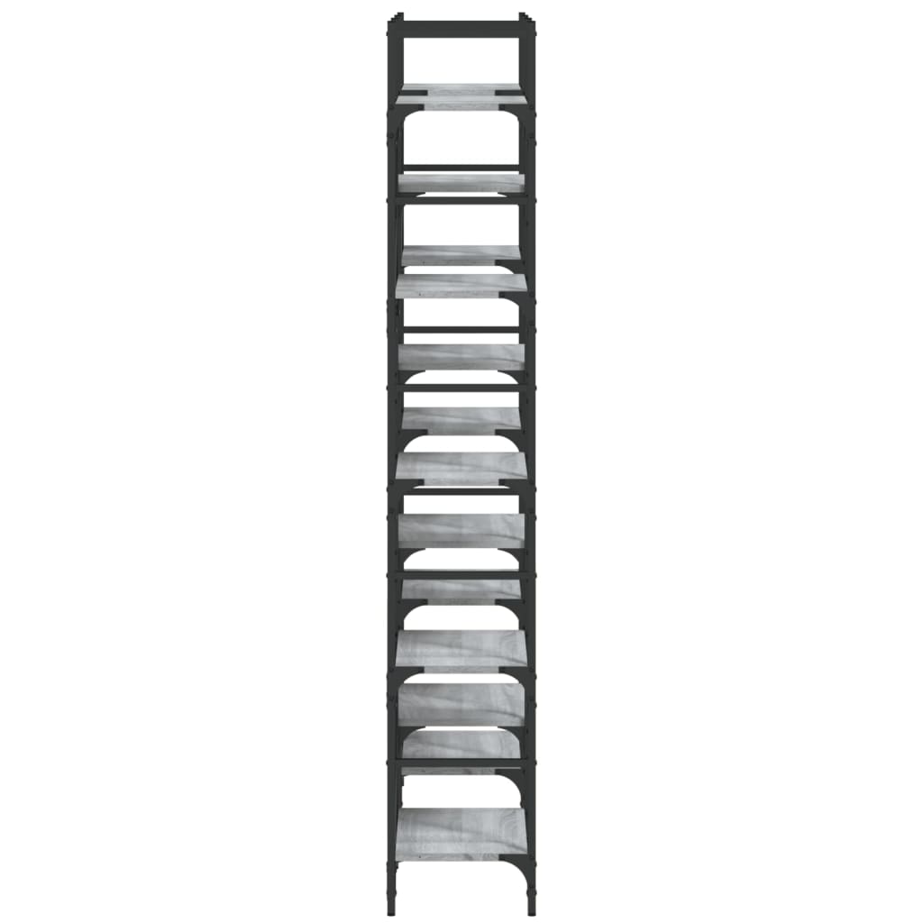 vidaXL Bibliotecă, gri sonoma, 127,5x28,5x172,5 cm, lemn prelucrat vidaXL Bibliotecă, gri sonoma, 127,5x28,5x172,5 cm, lemn prelucrat