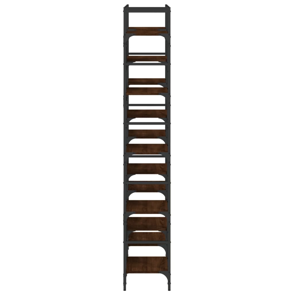 vidaXL Bibliotecă, stejar maro, 127,5x28,5x172,5 cm, lemn prelucrat