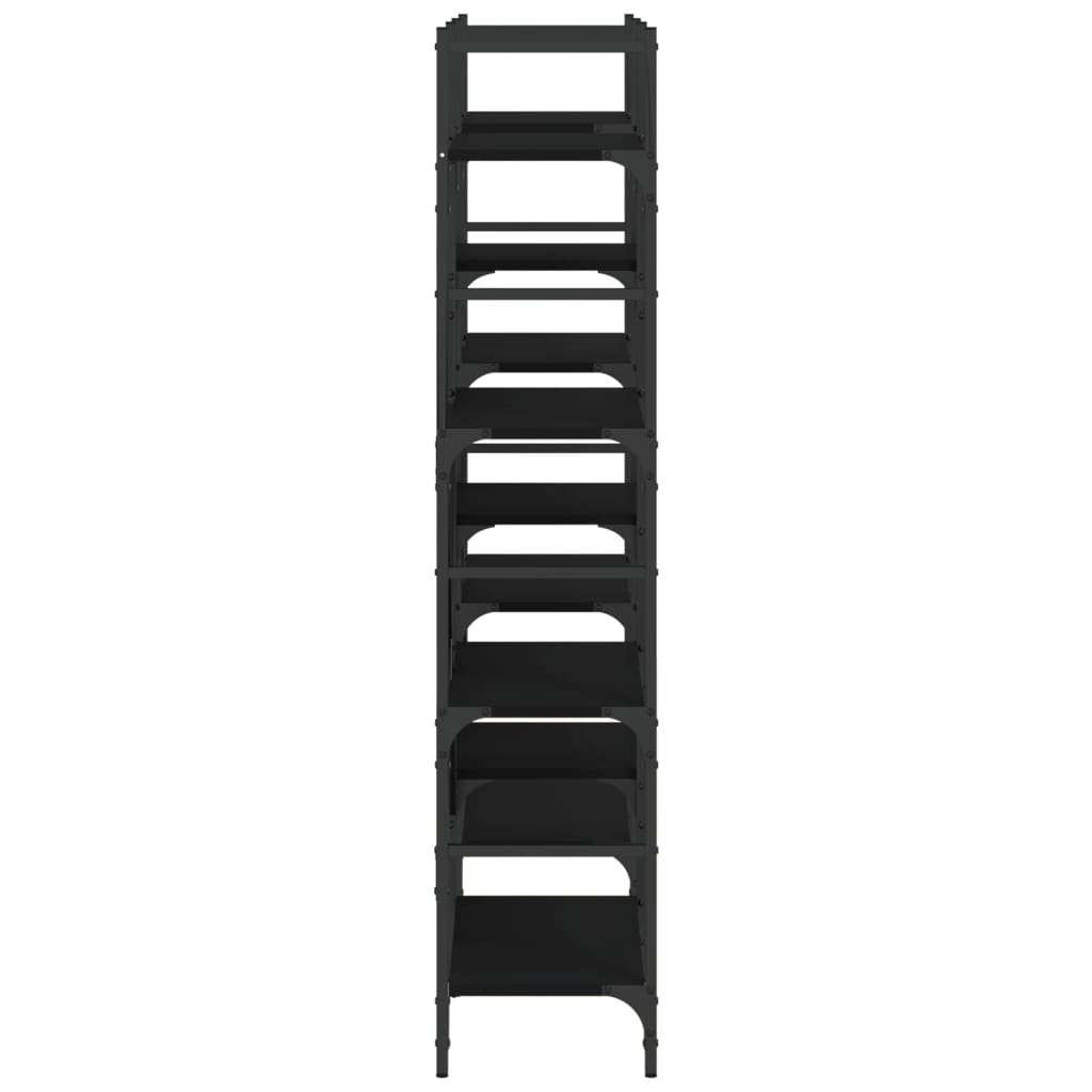 vidaXL Bibliotecă, negru, 160x28,5x136,5 cm, lemn prelucrat vidaXL Bibliotecă, negru, 160x28,5x136,5 cm, lemn prelucrat