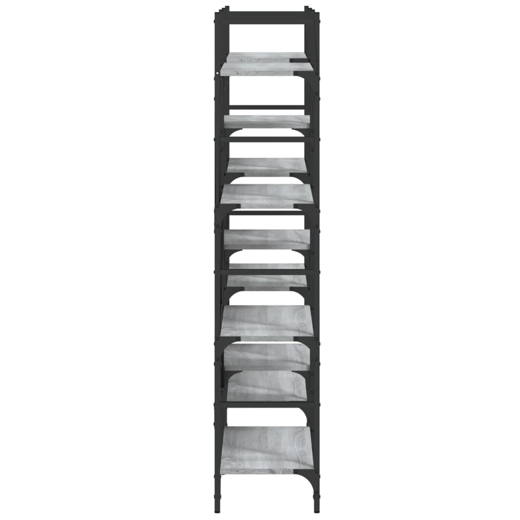 vidaXL Bibliotecă, gri sonoma, 160x28,5x136,5 cm, lemn prelucrat vidaXL Bibliotecă, gri sonoma, 160x28,5x136,5 cm, lemn prelucrat