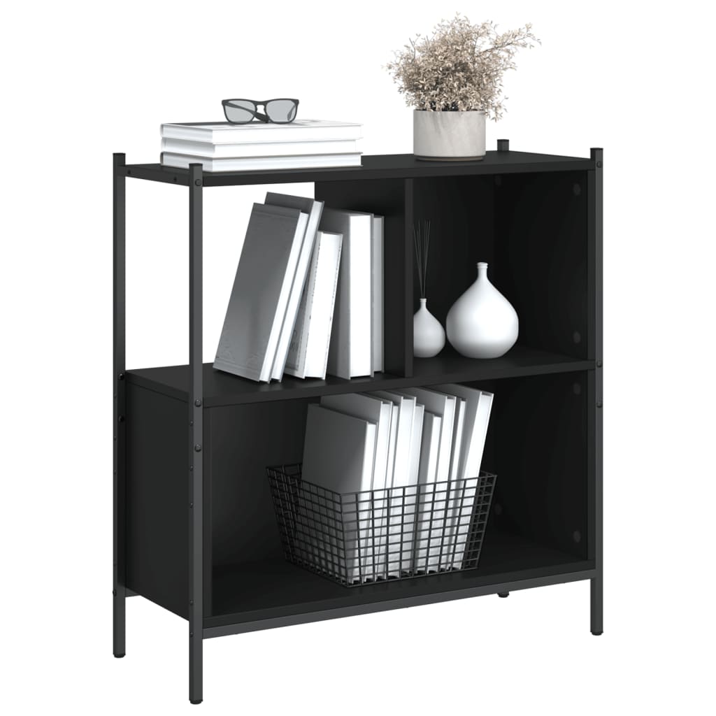 vidaXL Bibliotecă, negru, 72x28x77,5 cm, lemn prelucrat vidaXL Bibliotecă, negru, 72x28x77,5 cm, lemn prelucrat