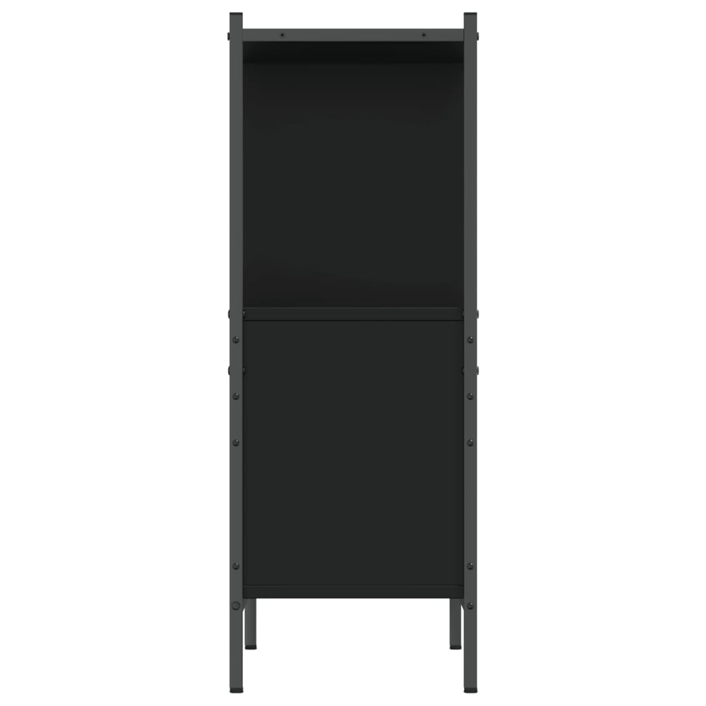 vidaXL Bibliotecă, negru, 72x28x77,5 cm, lemn prelucrat vidaXL Bibliotecă, negru, 72x28x77,5 cm, lemn prelucrat
