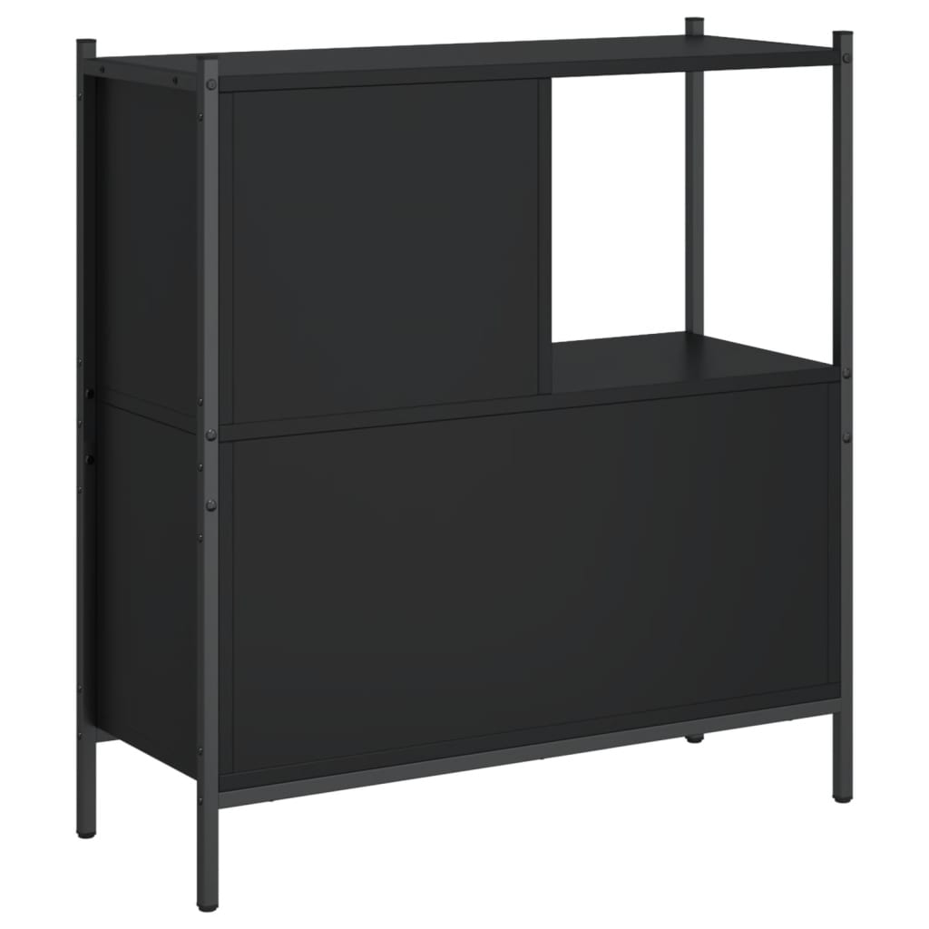 vidaXL Bibliotecă, negru, 72x28x77,5 cm, lemn prelucrat vidaXL Bibliotecă, negru, 72x28x77,5 cm, lemn prelucrat
