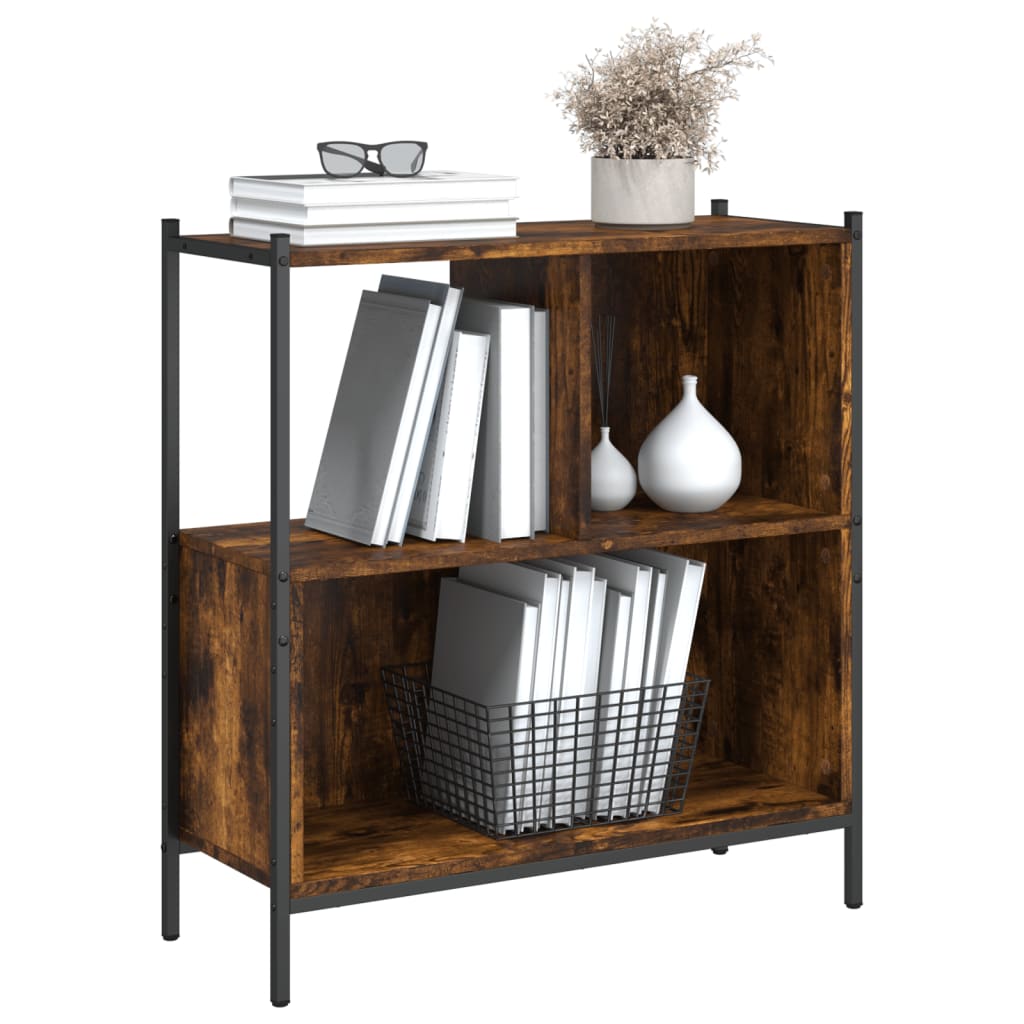 vidaXL Bibliotecă, stejar fumuriu, 72x28x77,5 cm, lemn prelucrat vidaXL Bibliotecă, stejar fumuriu, 72x28x77,5 cm, lemn prelucrat