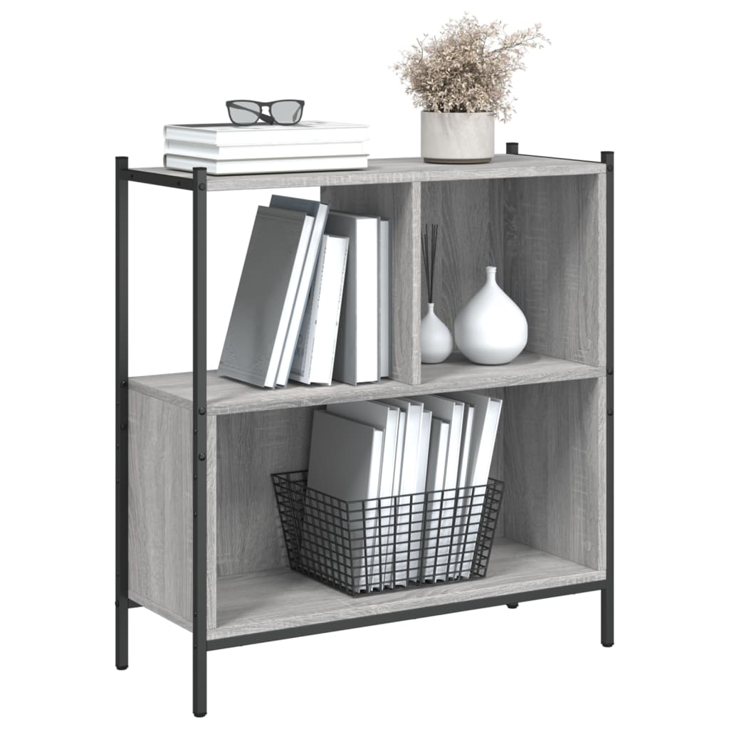 vidaXL Bibliotecă, gri sonoma, 72x28x77,5 cm, lemn prelucrat vidaXL Bibliotecă, gri sonoma, 72x28x77,5 cm, lemn prelucrat