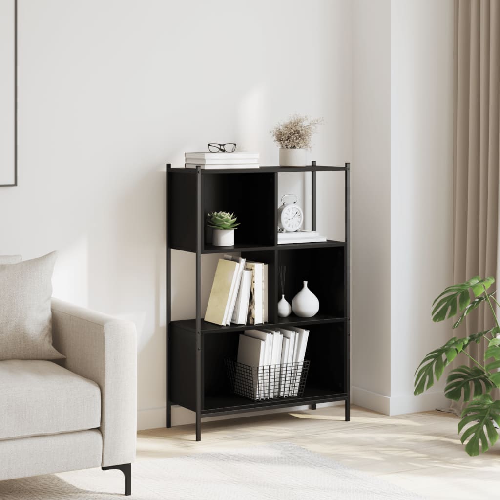 vidaXL Bibliotecă, negru, 72x28x109 cm, lemn prelucrat vidaXL Bibliotecă, negru, 72x28x109 cm, lemn prelucrat