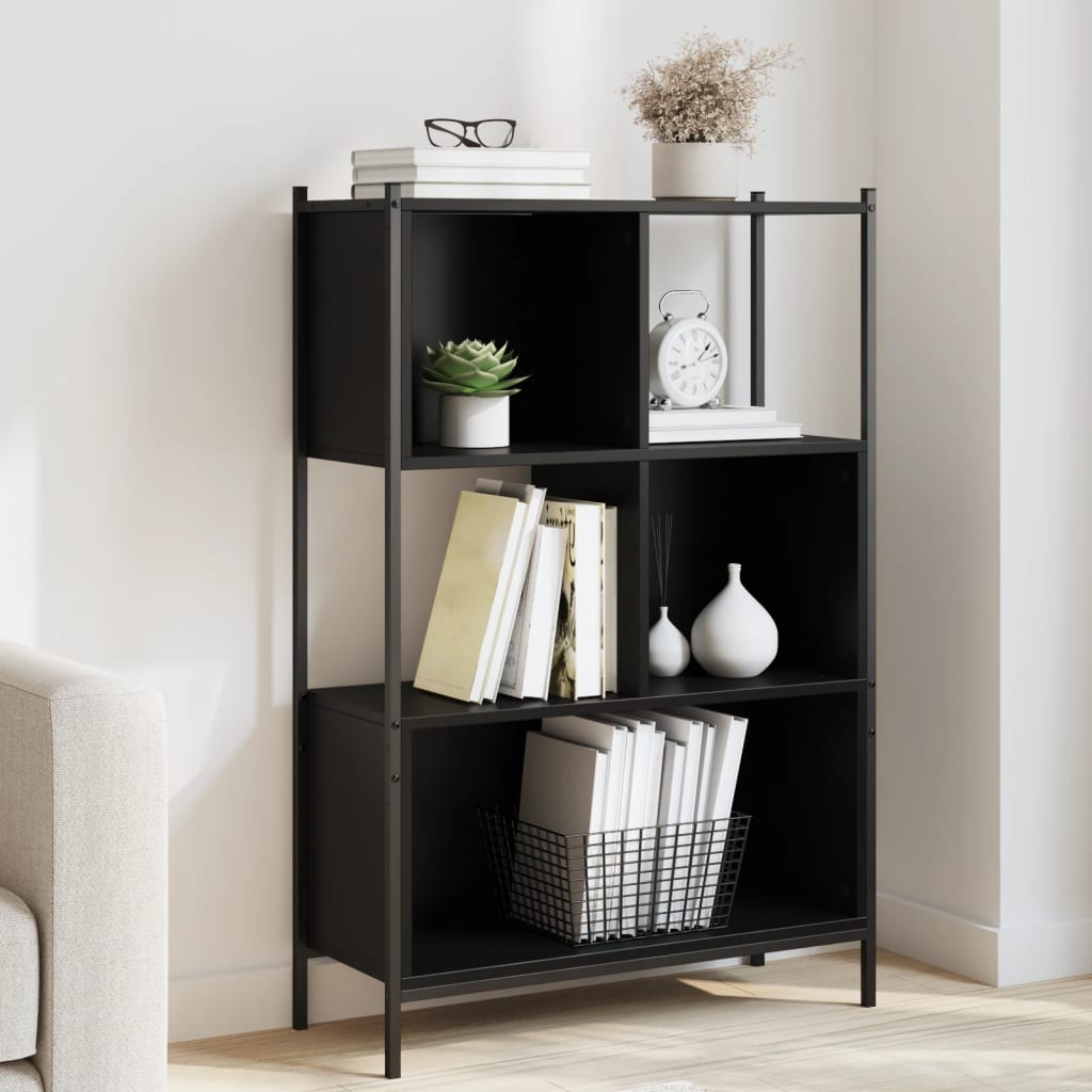 vidaXL Bibliotecă, negru, 72x28x109 cm, lemn prelucrat vidaXL Bibliotecă, negru, 72x28x109 cm, lemn prelucrat