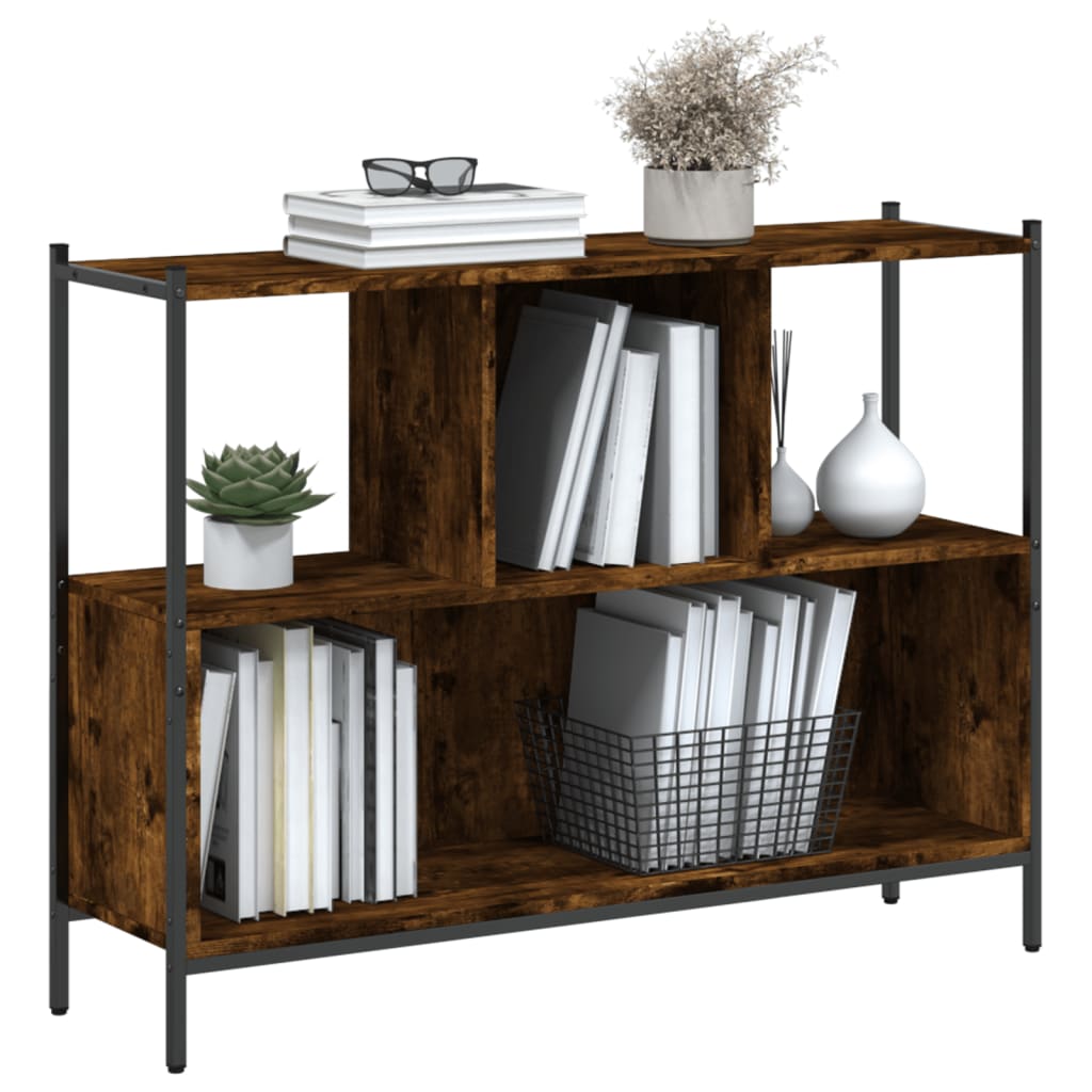 vidaXL Bibliotecă, stejar fumuriu, 102x28x77,5 cm, lemn prelucrat vidaXL Bibliotecă, stejar fumuriu, 102x28x77,5 cm, lemn prelucrat