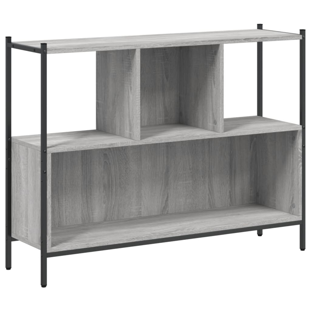 vidaXL Bibliotecă, gri sonoma, 102x28x77,5 cm, lemn prelucrat vidaXL Bibliotecă, gri sonoma, 102x28x77,5 cm, lemn prelucrat