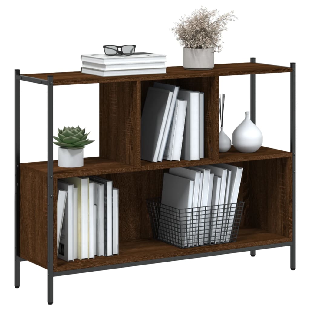 vidaXL Bibliotecă, stejar maro, 102x28x77,5 cm, lemn prelucrat