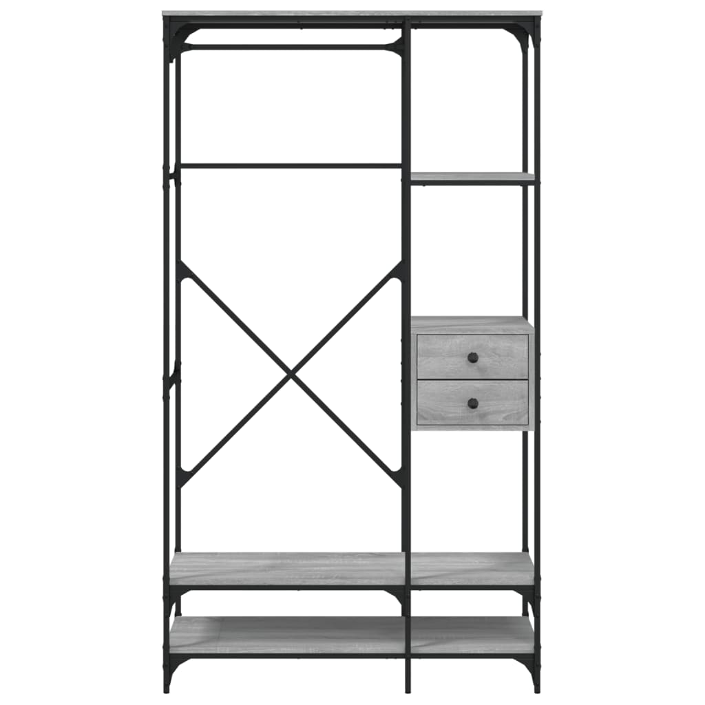 vidaXL Șifonier cu sertare, gri sonoma, 100x40x180 cm, lemn prelucrat vidaXL Șifonier cu sertare, gri sonoma, 100x40x180 cm, lemn prelucrat