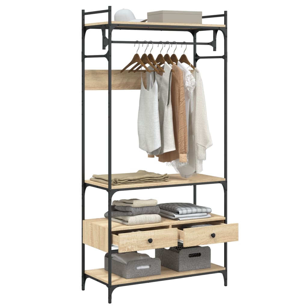 vidaXL Șifonier cu sertare stejar sonoma 89x39x184,5 cm lemn compozit vidaXL Șifonier cu sertare stejar sonoma 89x39x184,5 cm lemn compozit