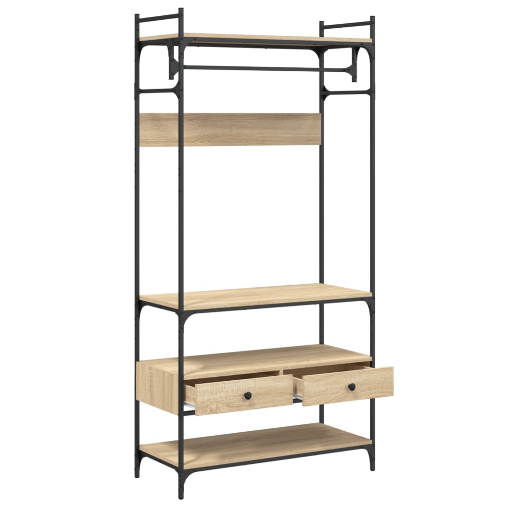 vidaXL Șifonier cu sertare stejar sonoma 89x39x184,5 cm lemn compozit vidaXL Șifonier cu sertare stejar sonoma 89x39x184,5 cm lemn compozit