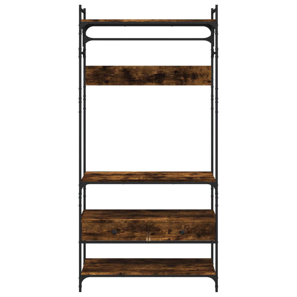vidaXL Șifonier cu sertare stejar fumuriu 89x39x184,5 cm lemn compozit vidaXL Șifonier cu sertare stejar fumuriu 89x39x184,5 cm lemn compozit