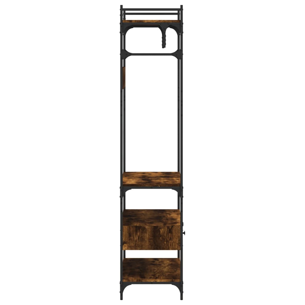 vidaXL Șifonier cu sertare stejar fumuriu 89x39x184,5 cm lemn compozit vidaXL Șifonier cu sertare stejar fumuriu 89x39x184,5 cm lemn compozit