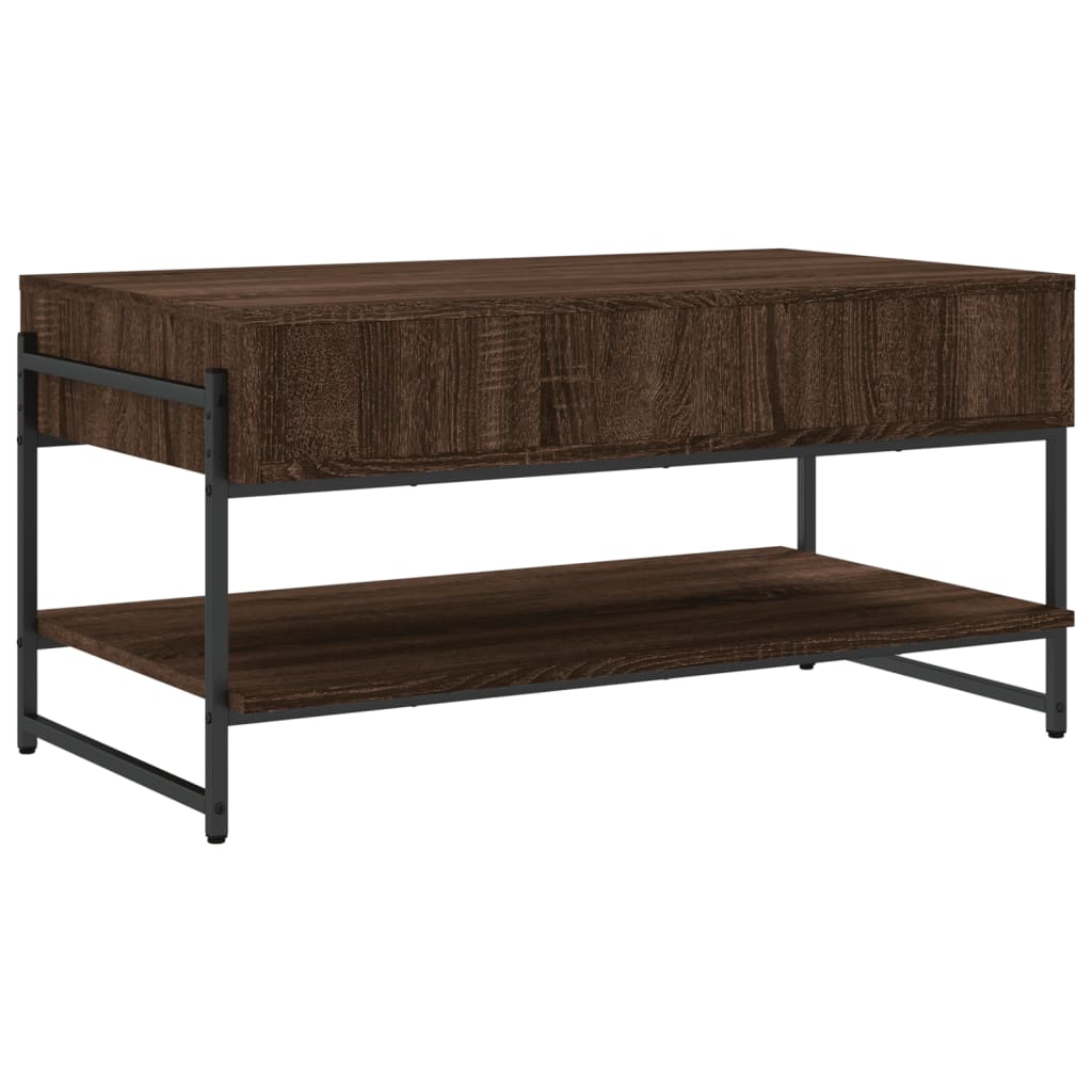 vidaXL Măsuță de cafea, stejar maro, 90x50x45 cm, lemn prelucrat vidaXL Măsuță de cafea, stejar maro, 90x50x45 cm, lemn prelucrat