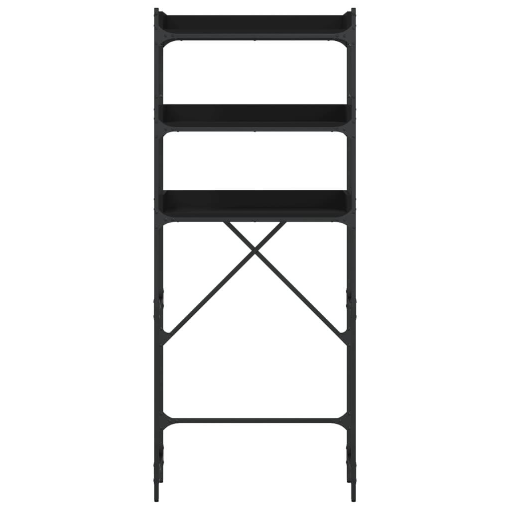 vidaXL Dulap mașină de spălat, negru, 67x25x163 cm lemn prelucrat vidaXL Dulap mașină de spălat, negru, 67x25x163 cm lemn prelucrat