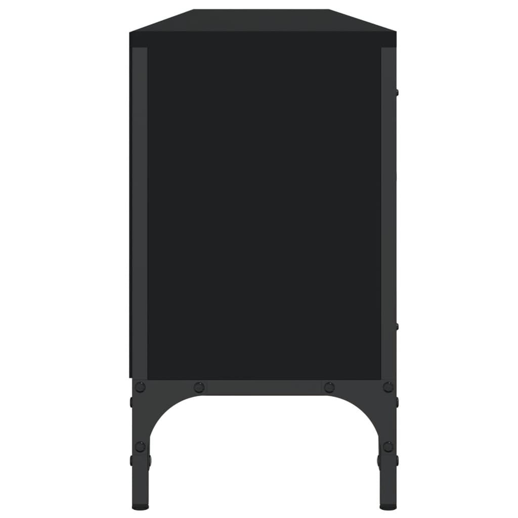 vidaXL Comodă TV cu sertar, negru, 200x25x44 cm, lemn prelucrat vidaXL Comodă TV cu sertar, negru, 200x25x44 cm, lemn prelucrat