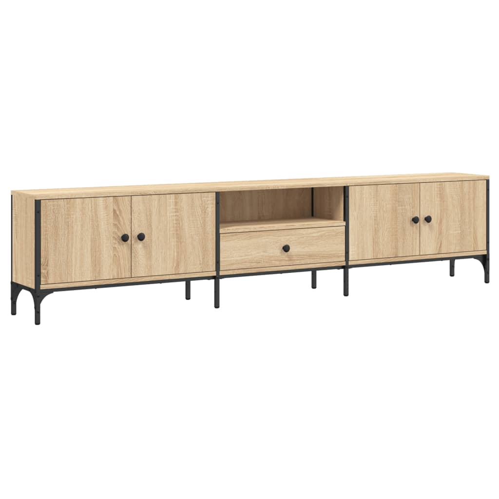 vidaXL Comodă TV cu sertar, stejar sonoma, 200x25x44 cm lemn prelucrat vidaXL Comodă TV cu sertar, stejar sonoma, 200x25x44 cm lemn prelucrat