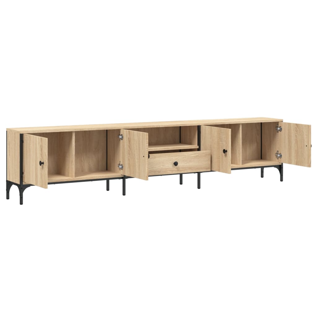 vidaXL Comodă TV cu sertar, stejar sonoma, 200x25x44 cm lemn prelucrat vidaXL Comodă TV cu sertar, stejar sonoma, 200x25x44 cm lemn prelucrat