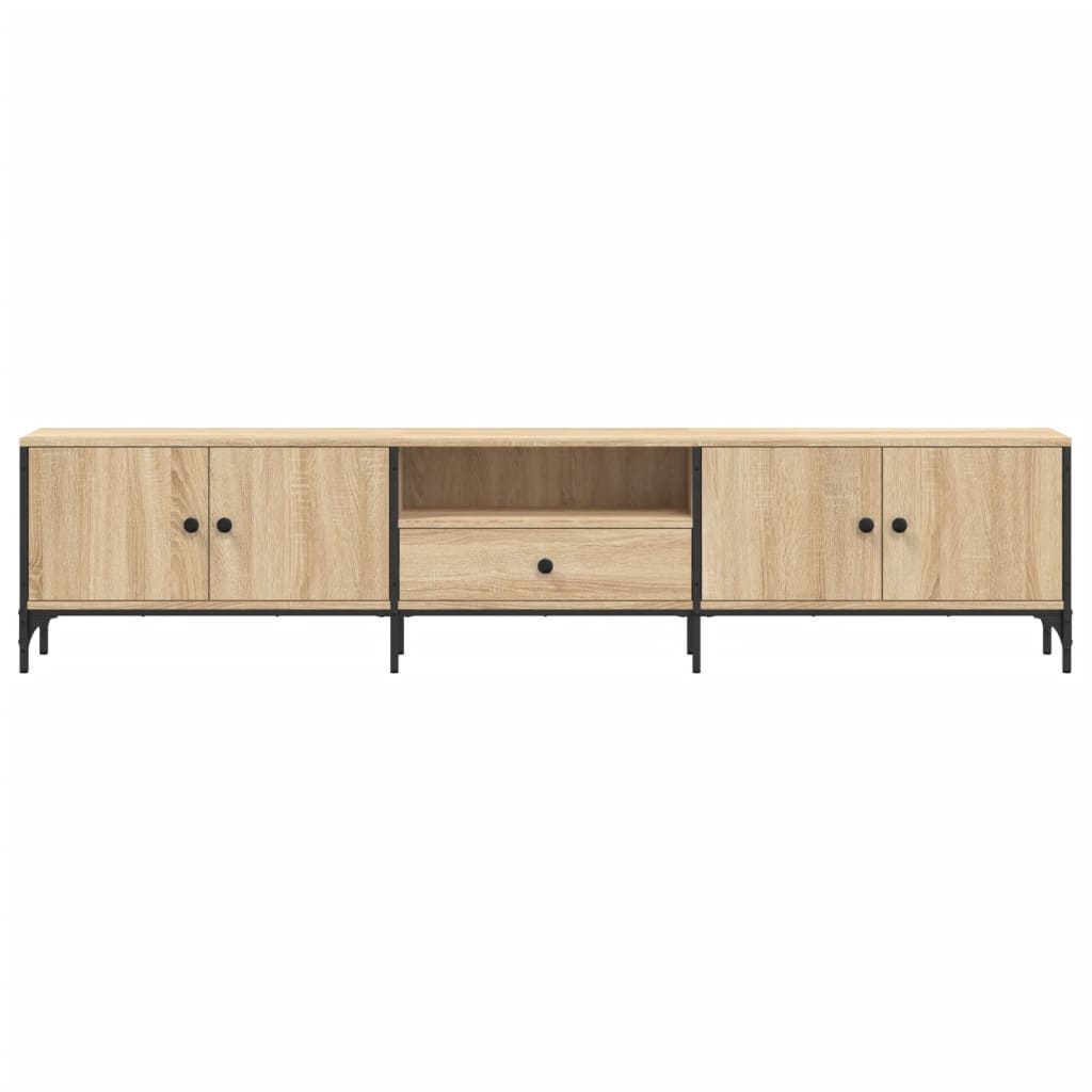 vidaXL Comodă TV cu sertar, stejar sonoma, 200x25x44 cm lemn prelucrat vidaXL Comodă TV cu sertar, stejar sonoma, 200x25x44 cm lemn prelucrat