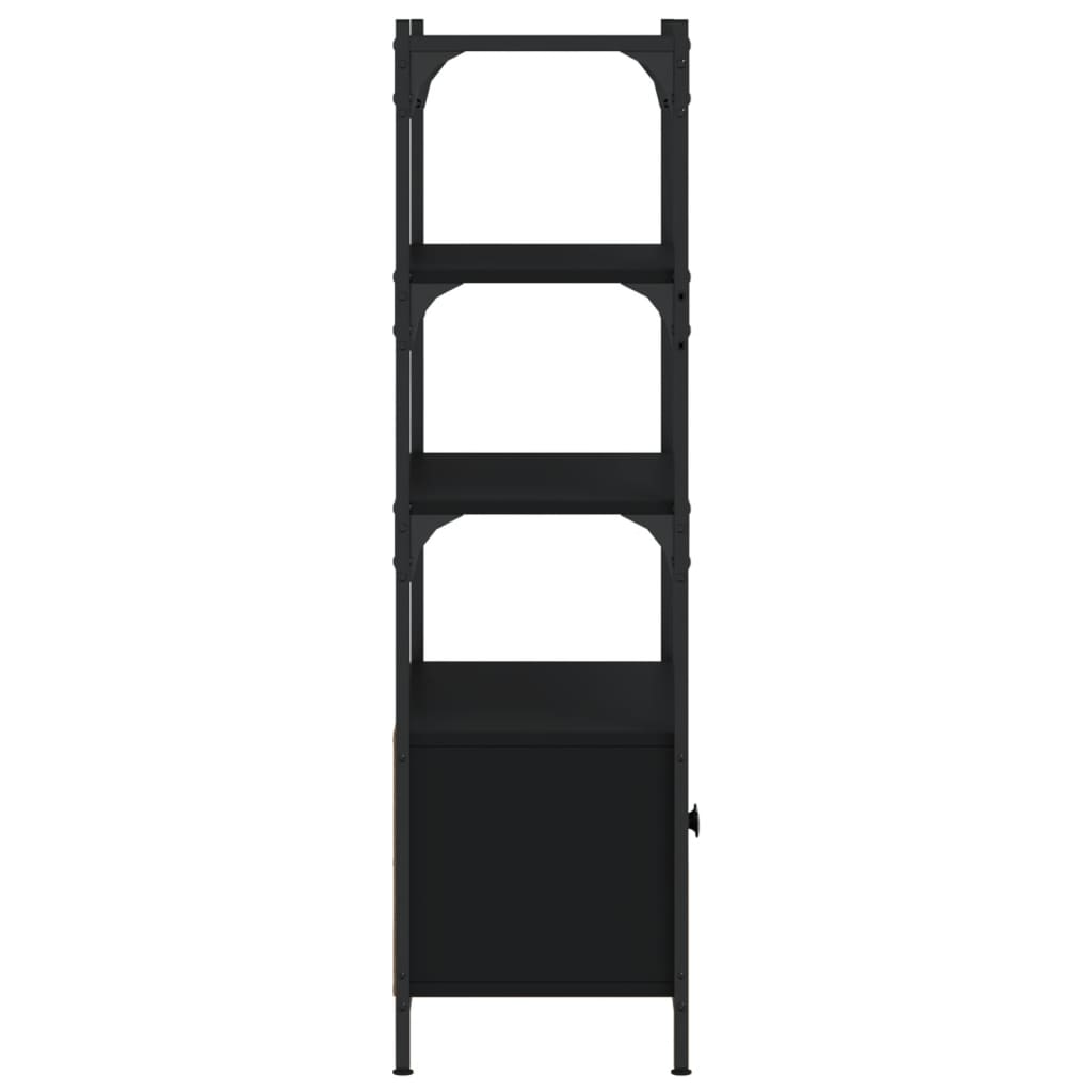 vidaXL Bibliotecă cu 3 niveluri, negru, 70x30x109,5 cm lemn prelucrat vidaXL Bibliotecă cu 3 niveluri, negru, 70x30x109,5 cm lemn prelucrat