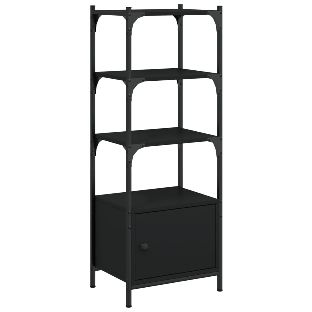 vidaXL Bibliotecă cu 3 niveluri, negru, 41x30x109,5 cm, lemn prelucrat vidaXL Bibliotecă cu 3 niveluri, negru, 41x30x109,5 cm, lemn prelucrat