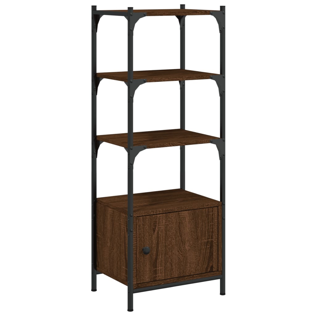vidaXL Bibliotecă 3 niveluri stejar maro 41x30x109,5 cm lemn prelucrat vidaXL Bibliotecă 3 niveluri stejar maro 41x30x109,5 cm lemn prelucrat
