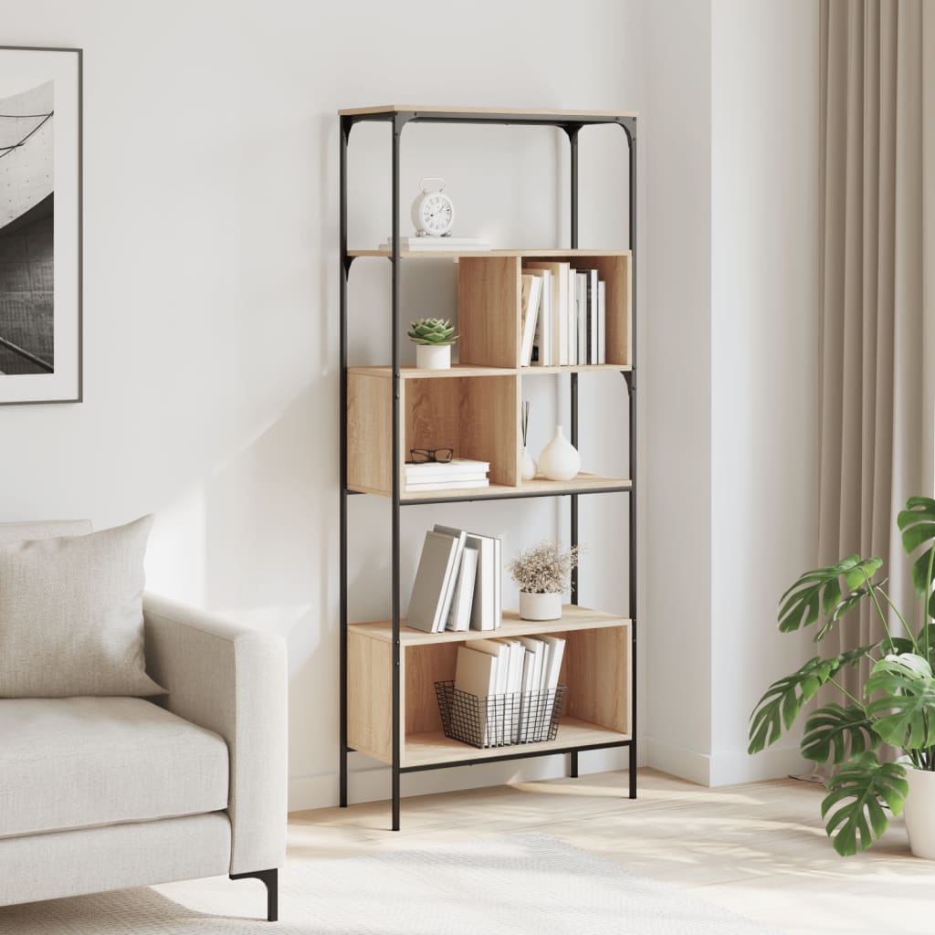 vidaXL Bibliotecă cu 5 niveluri, stejar sonoma, 76x33x188,5 cm, lemn vidaXL Bibliotecă cu 5 niveluri, stejar sonoma, 76x33x188,5 cm, lemn