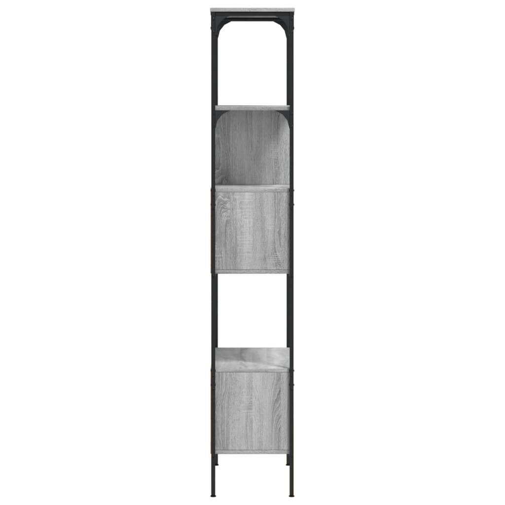 vidaXL Bibliotecă cu 5 niveluri gri sonoma 76x33x188,5cm lemn compozit vidaXL Bibliotecă cu 5 niveluri gri sonoma 76x33x188,5cm lemn compozit