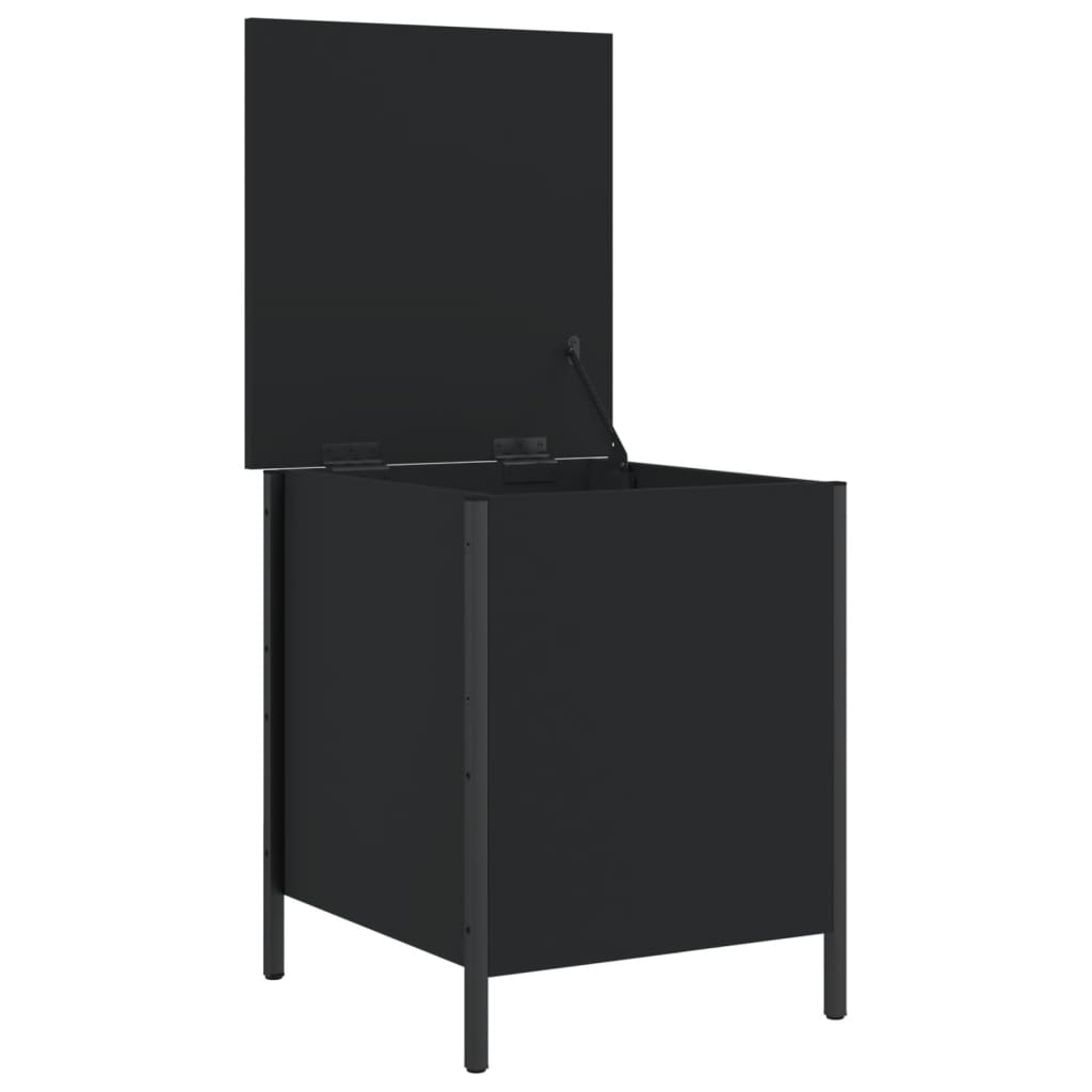 vidaXL Bancă de depozitare, negru, 40x42,5x50 cm, lemn prelucrat vidaXL Bancă de depozitare, negru, 40x42,5x50 cm, lemn prelucrat