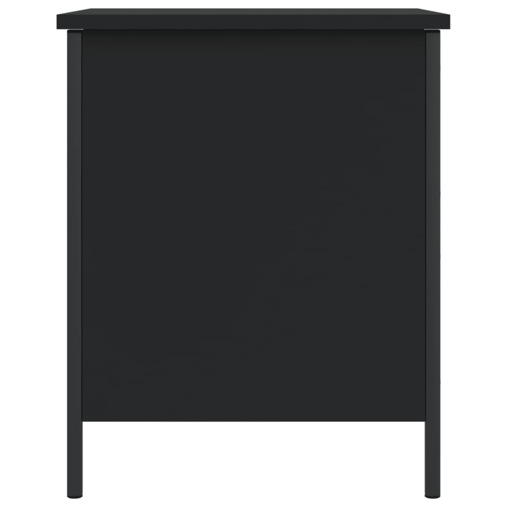 vidaXL Bancă de depozitare, negru, 40x42,5x50 cm, lemn prelucrat vidaXL Bancă de depozitare, negru, 40x42,5x50 cm, lemn prelucrat