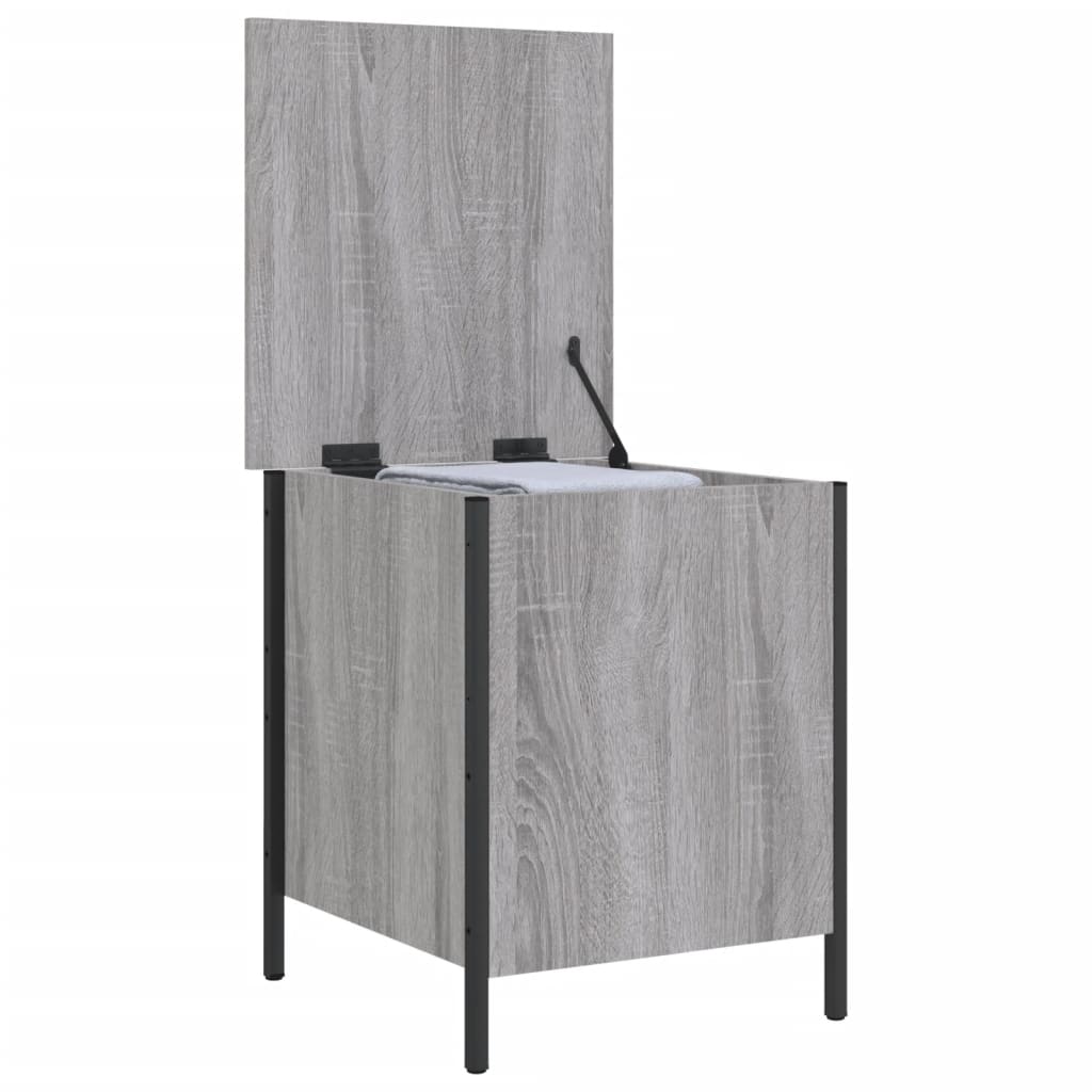 vidaXL Bancă de depozitare, gri sonoma, 40x42,5x50 cm, lemn prelucrat vidaXL Bancă de depozitare, gri sonoma, 40x42,5x50 cm, lemn prelucrat