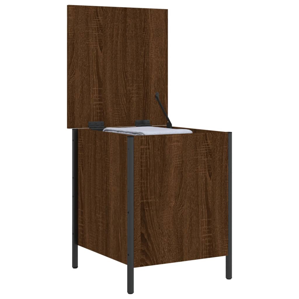 vidaXL Bancă de depozitare, stejar maro, 40x42,5x50 cm, lemn prelucrat vidaXL Bancă de depozitare, stejar maro, 40x42,5x50 cm, lemn prelucrat