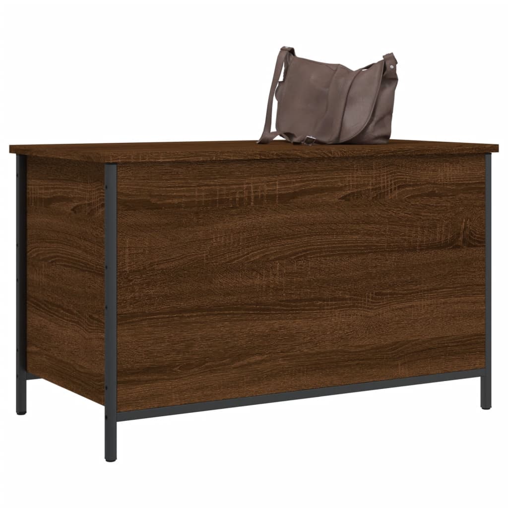 vidaXL Bancă de depozitare, stejar maro, 80x42,5x50 cm, lemn prelucrat