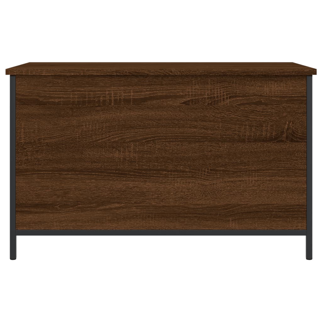 vidaXL Bancă de depozitare, stejar maro, 80x42,5x50 cm, lemn prelucrat
