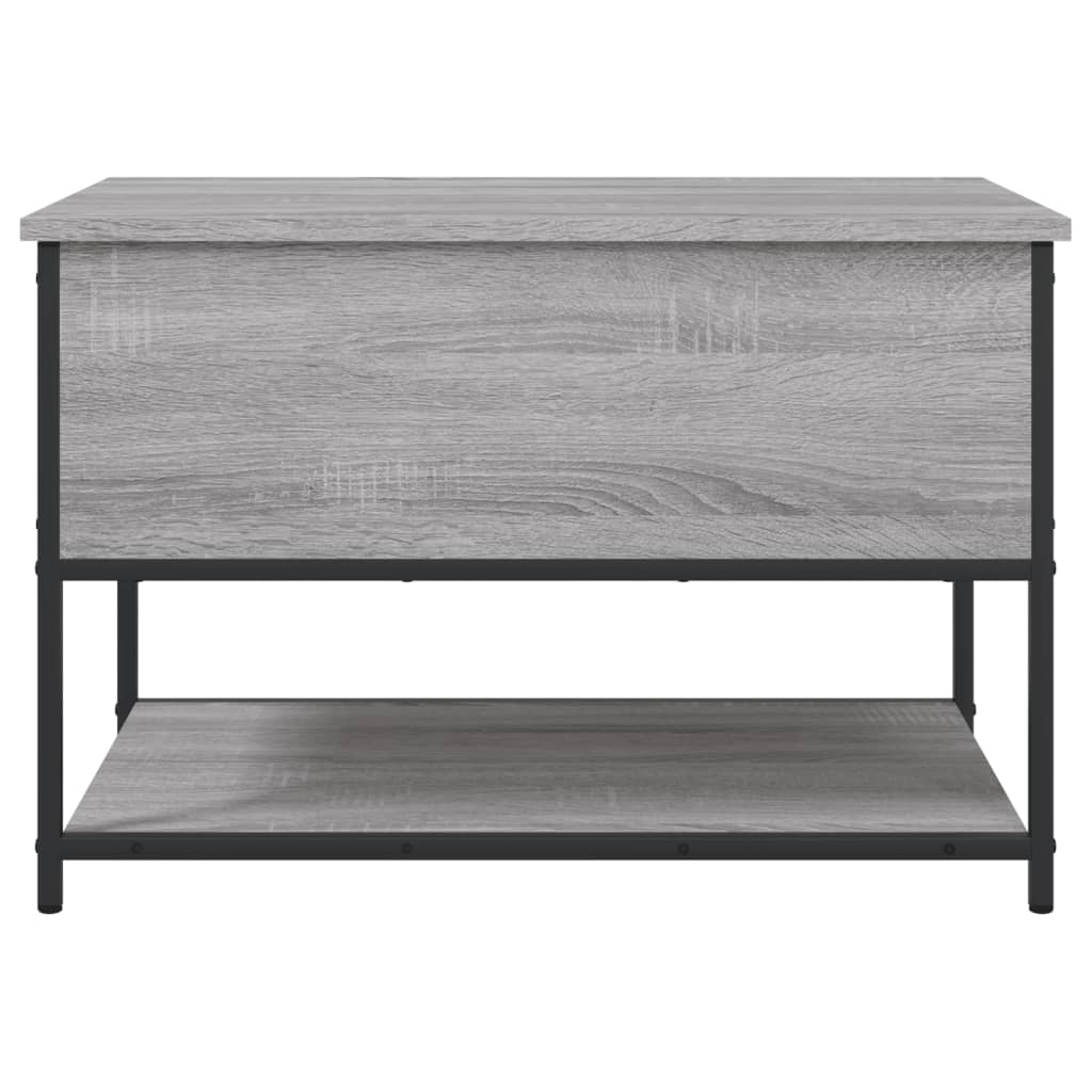 vidaXL Bancă de depozitare, gri sonoma, 70x42,5x47 cm, lemn prelucrat