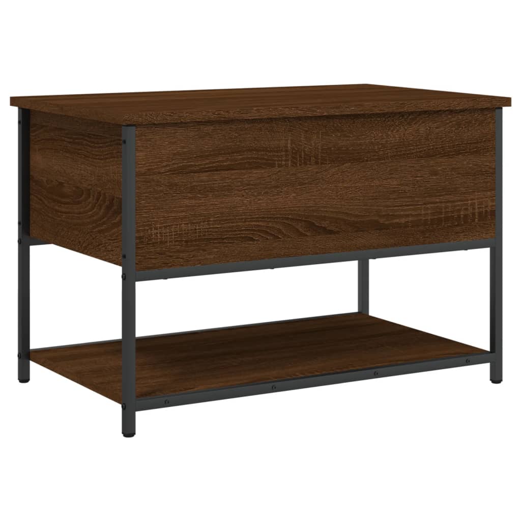 vidaXL Bancă de depozitare, stejar maro, 70x42,5x47 cm, lemn prelucrat vidaXL Bancă de depozitare, stejar maro, 70x42,5x47 cm, lemn prelucrat