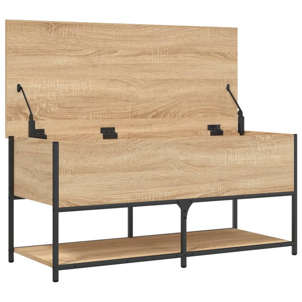 vidaXL Bancă depozitare, stejar sonoma, 100x42,5x47 cm, lemn prelucrat