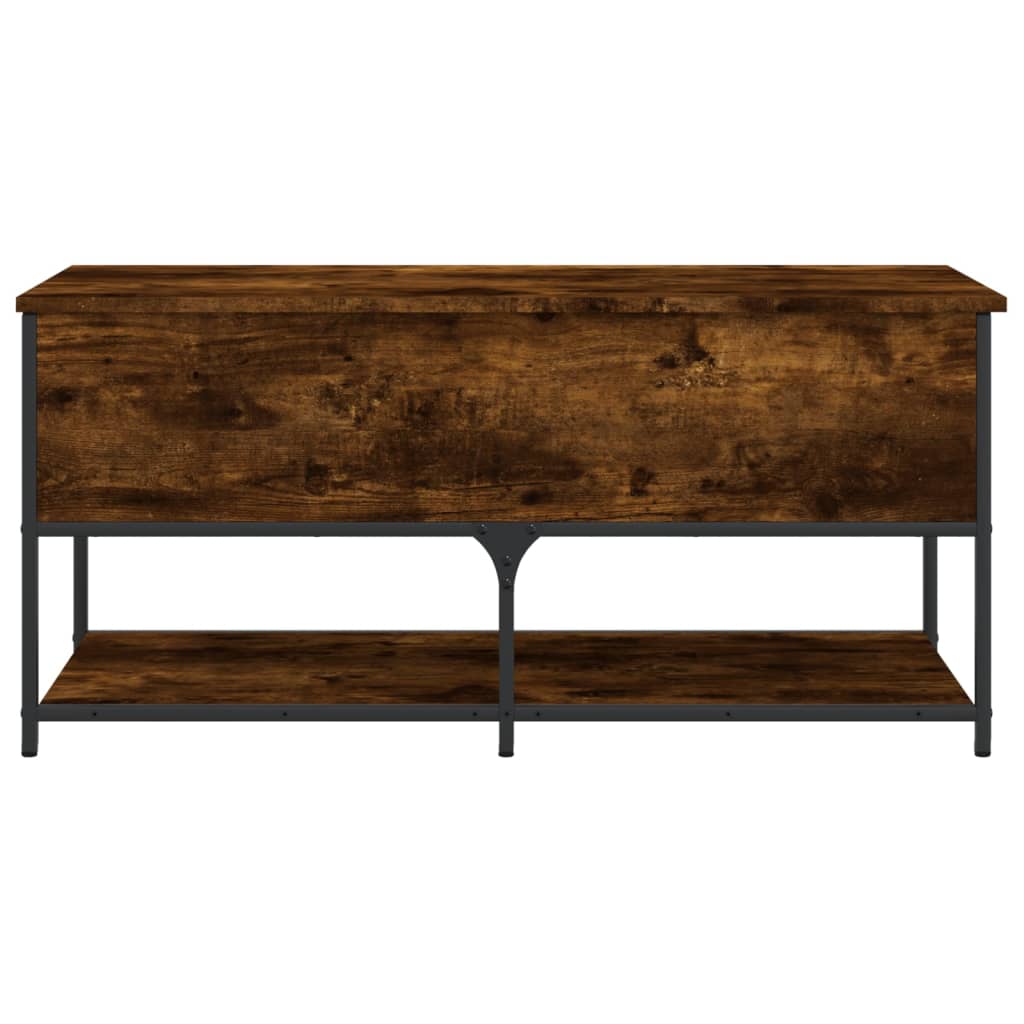 vidaXL Bancă depozitare, stejar fumuriu, 100x42,5x47 cm lemn prelucrat