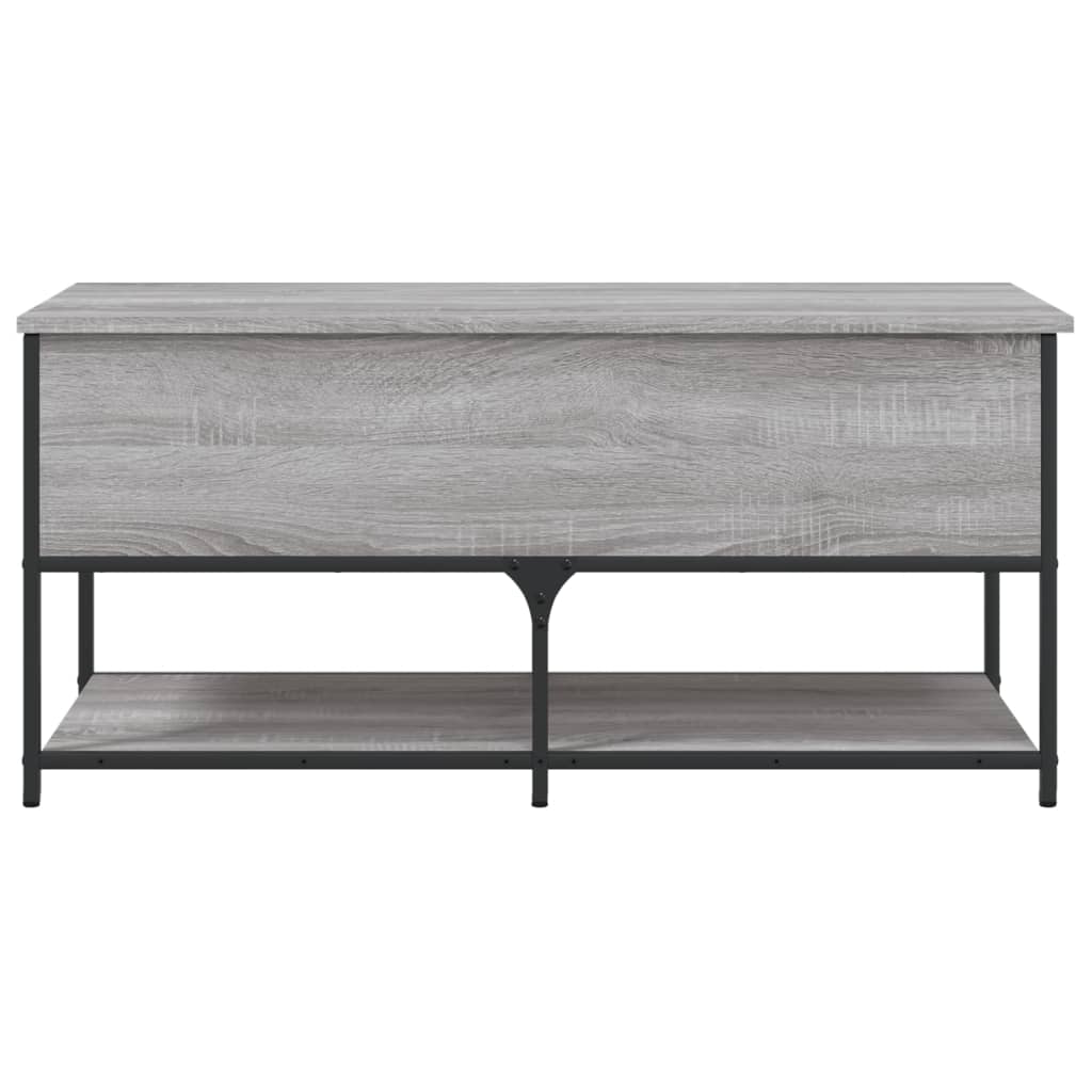 vidaXL Bancă de depozitare, gri sonoma, 100x42,5x47 cm, lemn prelucrat